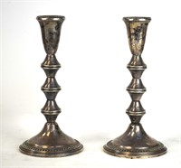 Pr Sterling Silver Candle Stick Holders