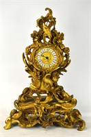 19th Cen. Gilt Bronze Clock