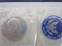 Coin - 1971 Eisenhower UNC Silver Dollar
