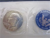 Coin - 1974 Eisenhower UNC Silver Dollar