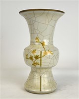 Chinese Celadon Crackle Beaker Vase