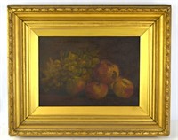 Framed Oil Painting with Fruit
