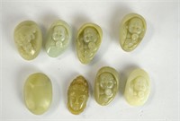 Eight Pcs of Chinese Jade Carvings