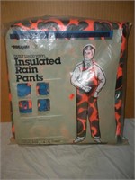 Mazam Insulated Rain Pants, Orange Camo-Small(NOS)