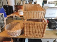 Selection of wicker baskets
