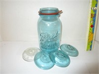Blue Ball jar & glass lids
