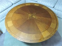 Round inlaid coffee table