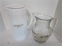 Gevalia coffee pitcher & glass pitcher