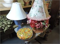 Decorative lamps and bowl