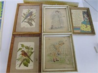 Early small framed pictures