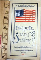 ETIQUETTE  OF THE STARS AND STRIPS - 1926