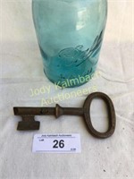large brass jailhouse key