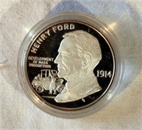 Henry Ford Statue of Liberty Silver Coin Medal