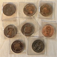 Lot of 8 Double Eagle Commemorative Coins