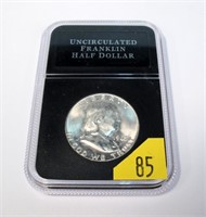 1963 Franklin half dollar, slab certified