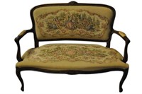 French Settee w Needlepoint Fabric