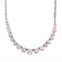 A Lady's 8ct Diamond Riviera Necklace in 14K