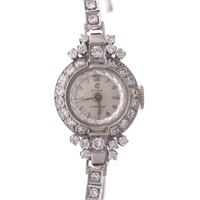A Lady's Cyma Diamond Cocktail Watch in White Gold
