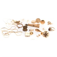 An Assortment of Gold Jewelry