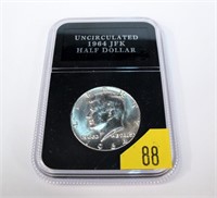 1964 Kennedy half dollar, slab certified