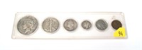 U.S. 20th Century silver coin type set, 6 pcs.