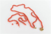 BEADED CORAL NECKLACE