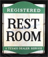 1946 Texaco Double Sided Rest Room Sign