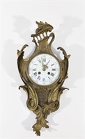 LATE 19TH C. FRENCH BRONZE CARTEL WALL CLOCK