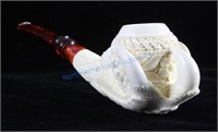Sevket Hand Carved Eagle Claw Meerschuam Pipe