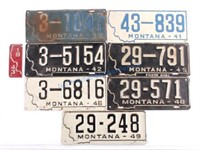 1940's Montana Prison License Plate Collection