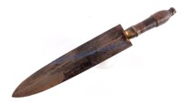 c.1850 American Buffalo Hunt Engraved Dagger