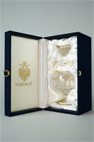 Faberge Caviar Server and Mother of Pearl Spoon