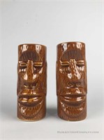 Pair of Kahiki Moai Mugs - Columbus OH