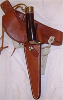 RANDALL # 2 FIGHTING STILETTO WITH STACKED LEATHER