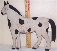 FOLK ART HORSE FROM OLD ROOFING TIN