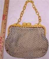 LIKLEY WHITING AND DAVIS BEADED PURSE WITH BAKE -