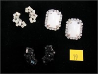 Lot, three pairs Weiss earrings