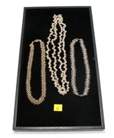 Lot, beadwork necklaces, 3 pcs.