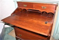 Solid Cherry Drop Desk w/5 Drawers