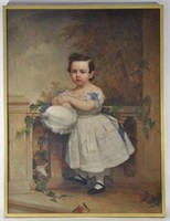 19TH CENTURY O/C PORTRAIT OF A CHILD