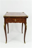 FRENCH ORMOLU FLIP TOP GAME TABLE