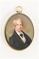 EARLY 19TH C. MINIATURE PORTRAIT OF YOUNG MAN