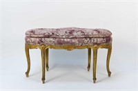 FRENCH LOUIS XV STYLE GILDED BENCH