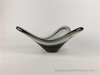 Signed Holmegaard Gray Glass Bowl