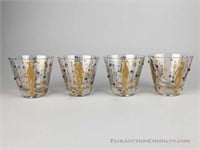 Culver Mardi Gras Cocktail Glasses