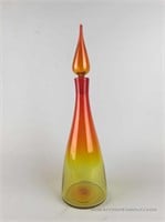 Tangerine Art Glass Decanter - Blenko