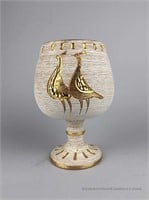 Ceramic Goblet with Birds - Fratelli Fanciullacci