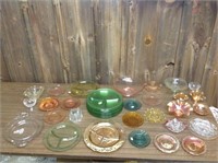 LOT OF COLORED GLASS
