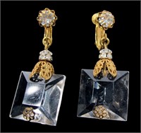 Haskel crystal drop earrings
