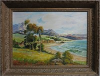 AYRES SIGNED OIL ON BOARD